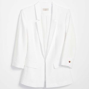 The Loft White 3/4 Sleeve Blazer